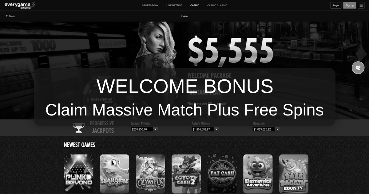 Everygame Casino welcome bonus