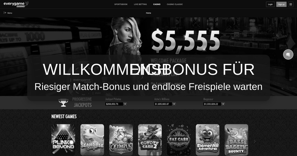 Everygame Casino welcome bonus