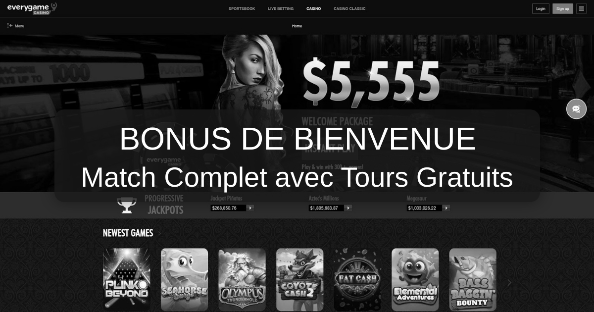 Everygame Casino welcome bonus